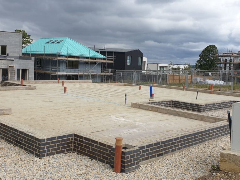 The foundations are now complete up to Golden Brick DPC level