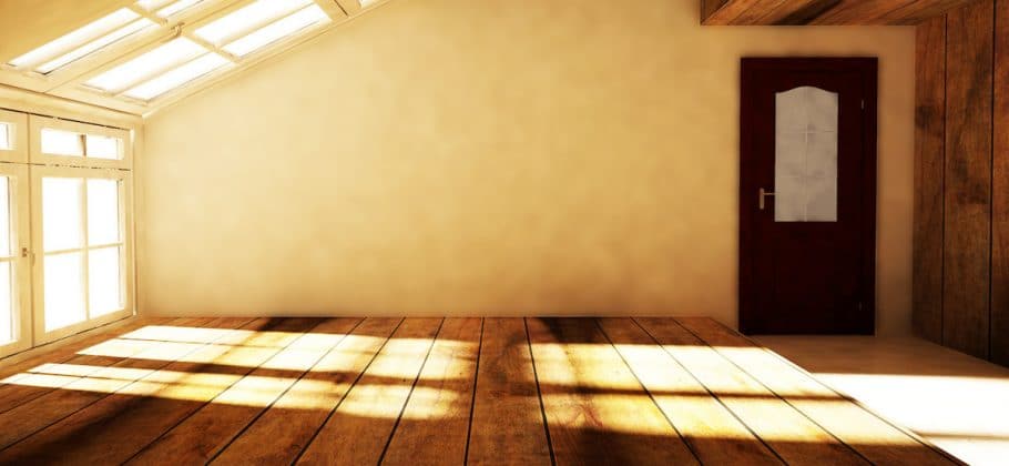 empty room with sunlight