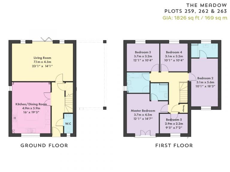 Plot 259 & 262 & 263 - Floorplan - The Meadow