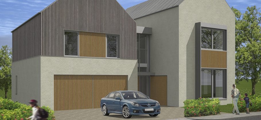 Plot 42 notional design for a self-build home at Graven Hill
