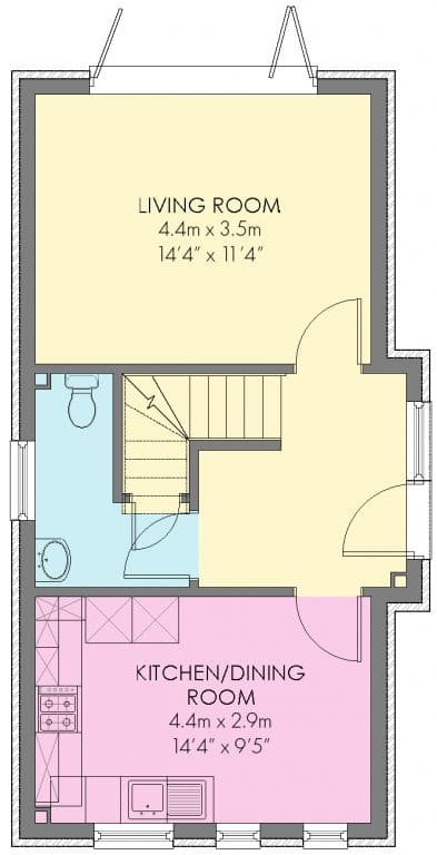 The Harpsden Floorplan - Ground Floor - Plot 96