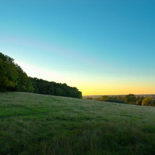 Graven Hill at sunset